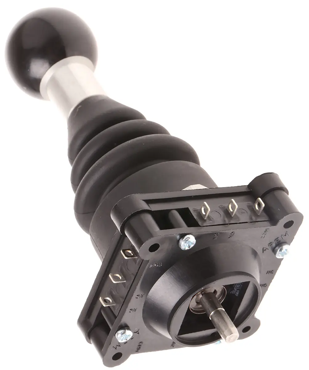 Produktfoto 1 von APEM Joystick, 2-Achsen, 250V / 10 A @ 250 V ac, IP 67 Griff Typ Rund
