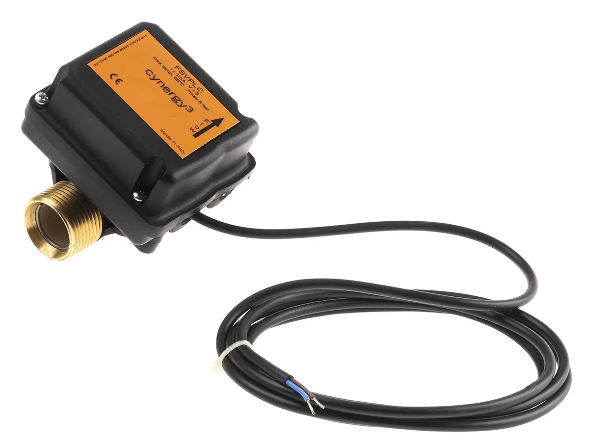 Produktfoto 1 von Sensata Cynergy3 FSVPLC Flüssigkeit Durchflussschalter 5 V ac 3 l/min. → 80l/min. Typ In-Line