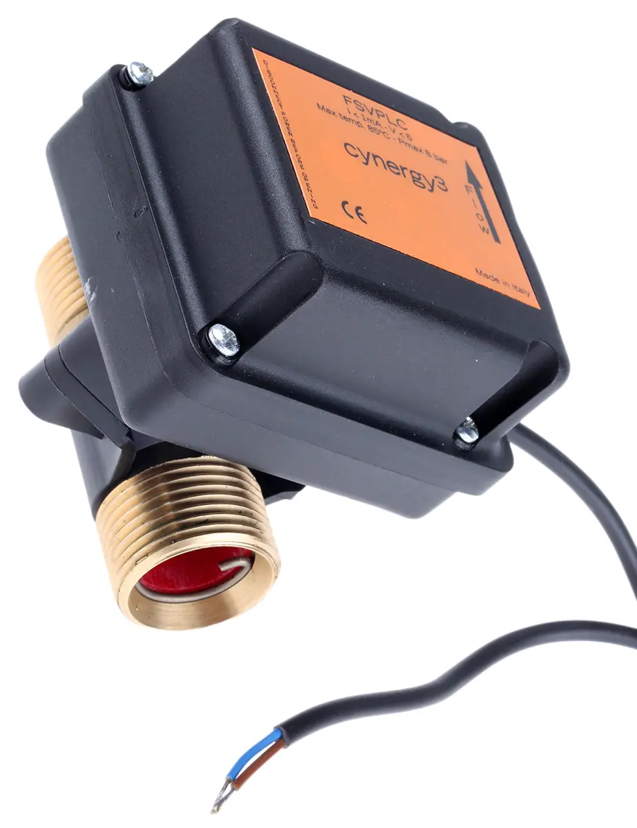 Produktfoto 1 von Sensata Cynergy3 FSVPLC Flüssigkeit Durchflussschalter 5 V ac 0,6 l/min → 80l/min. Typ In-Line