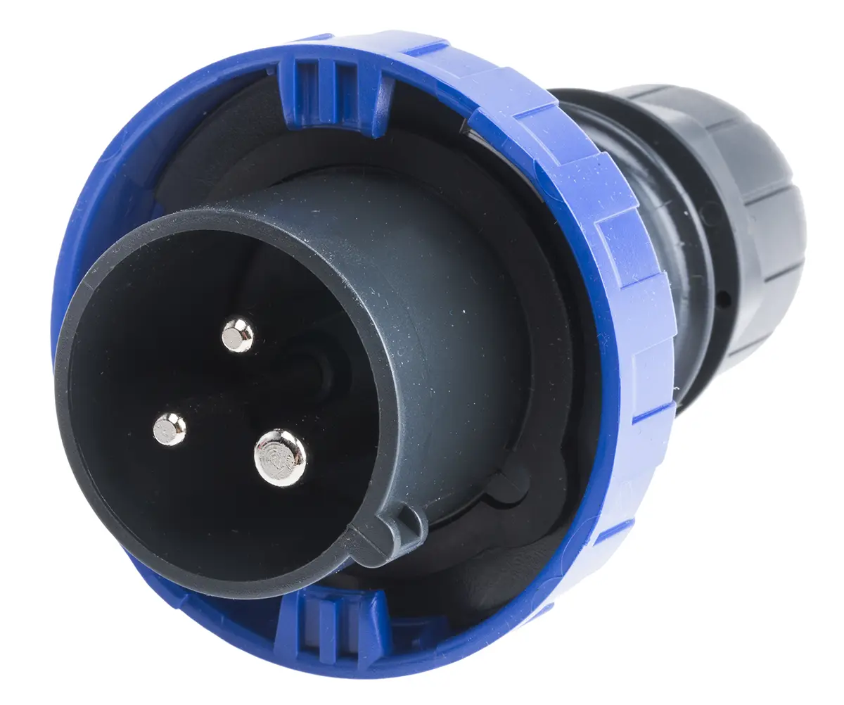 Produktfoto 1 von Scame OPTX Leistungssteckverbinder Blau 2P+PE, 230V, Kabel Gerade IP66, ATEX 16A