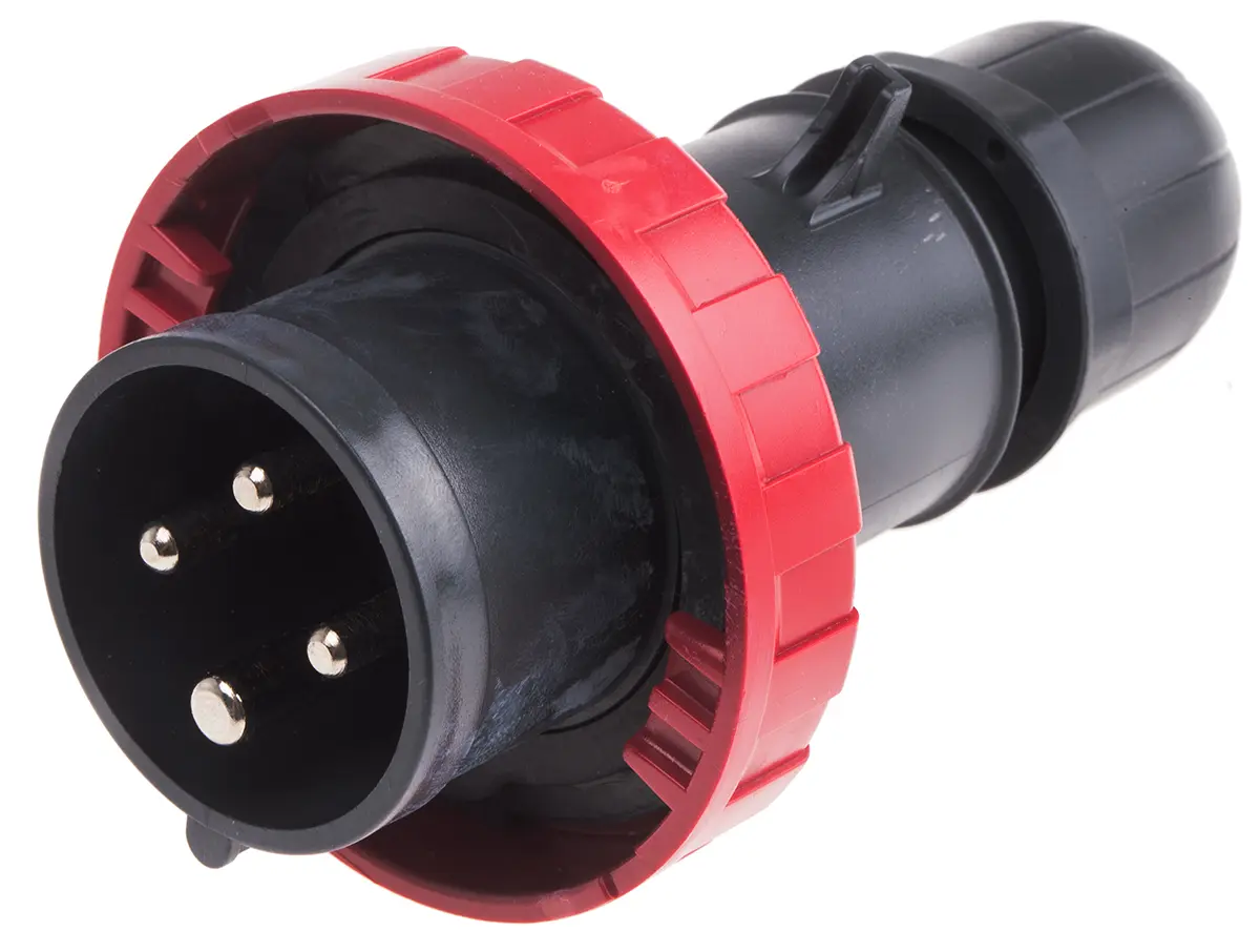 Produktfoto 1 von Scame OPTX Leistungssteckverbinder Rot 3P+PE, 415V, Kabel Gerade IP66, ATEX 16A