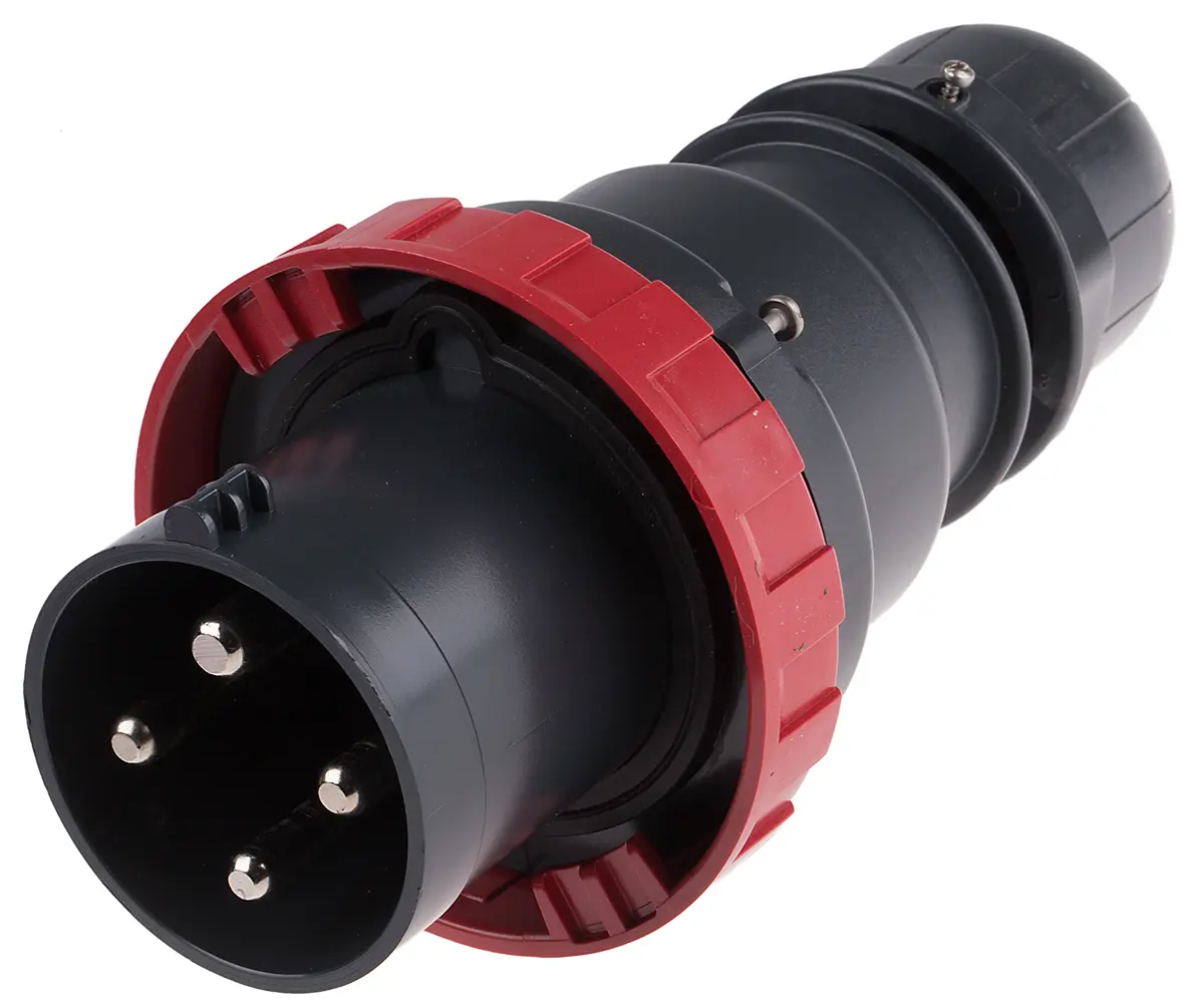 Produktfoto 1 von Scame OPTX Leistungssteckverbinder Rot 3P+PE, 415V, Kabel Gerade IP66, ATEX 63A