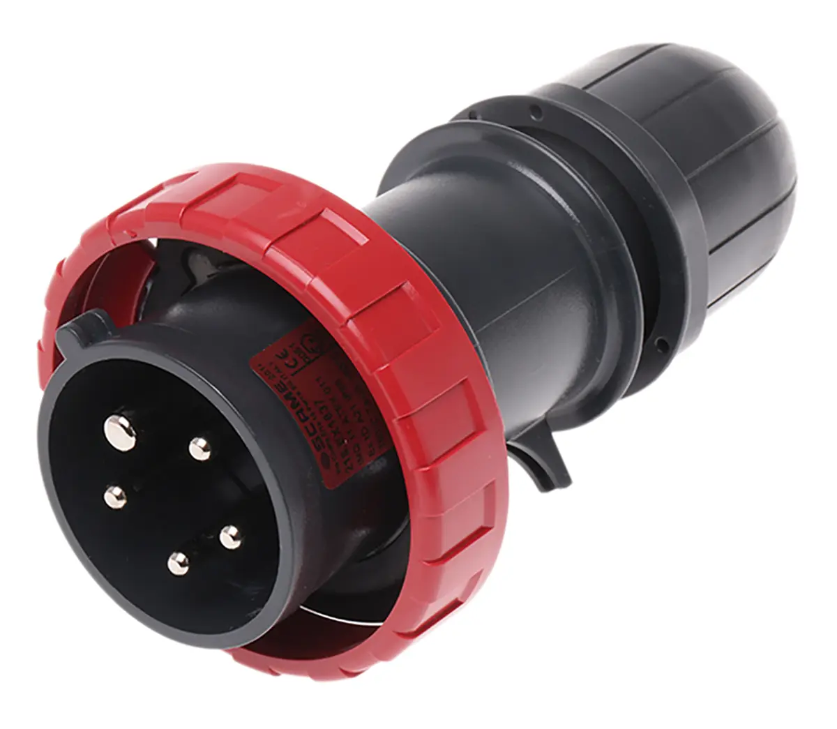 Produktfoto 1 von Scame OPTX Leistungssteckverbinder Rot 3P+N+PE, 415V, Kabel Gerade IP66, ATEX 16A