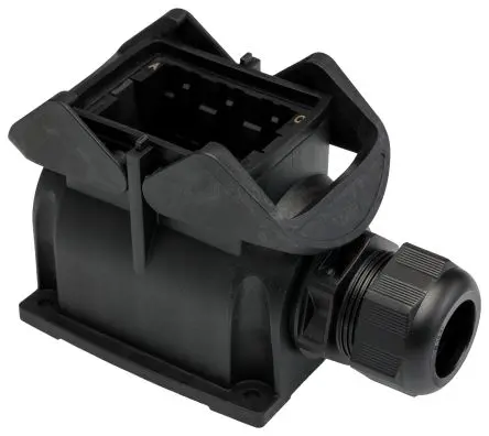 Produktfoto 1 von HARTING Han-Eco Kappe für robusten Stromversorgungsstecker 2 Hebel 2, Oberfläche 6 B Anbaugehäuse, IP65