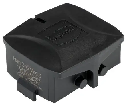 Produktfoto 1 von HARTING Han-Eco Schutzabdeckung für Stromversorgungssteckverbinder in robuster Ausführung, Stecker, Seitlich, 2-polig,