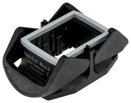 Produktfoto 1 von HARTING Han-Eco Gehäuse für robusten Stromversorgungsstecker 2 Hebel 2, Schott 6B Anbaugehäuse, IP65