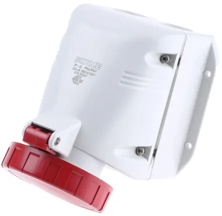 Produktfoto 1 von Scame OPTIMA-TOP Leistungssteckverbinder Rot, 415V 3P+PE / 32A, Wand IP66, IP67