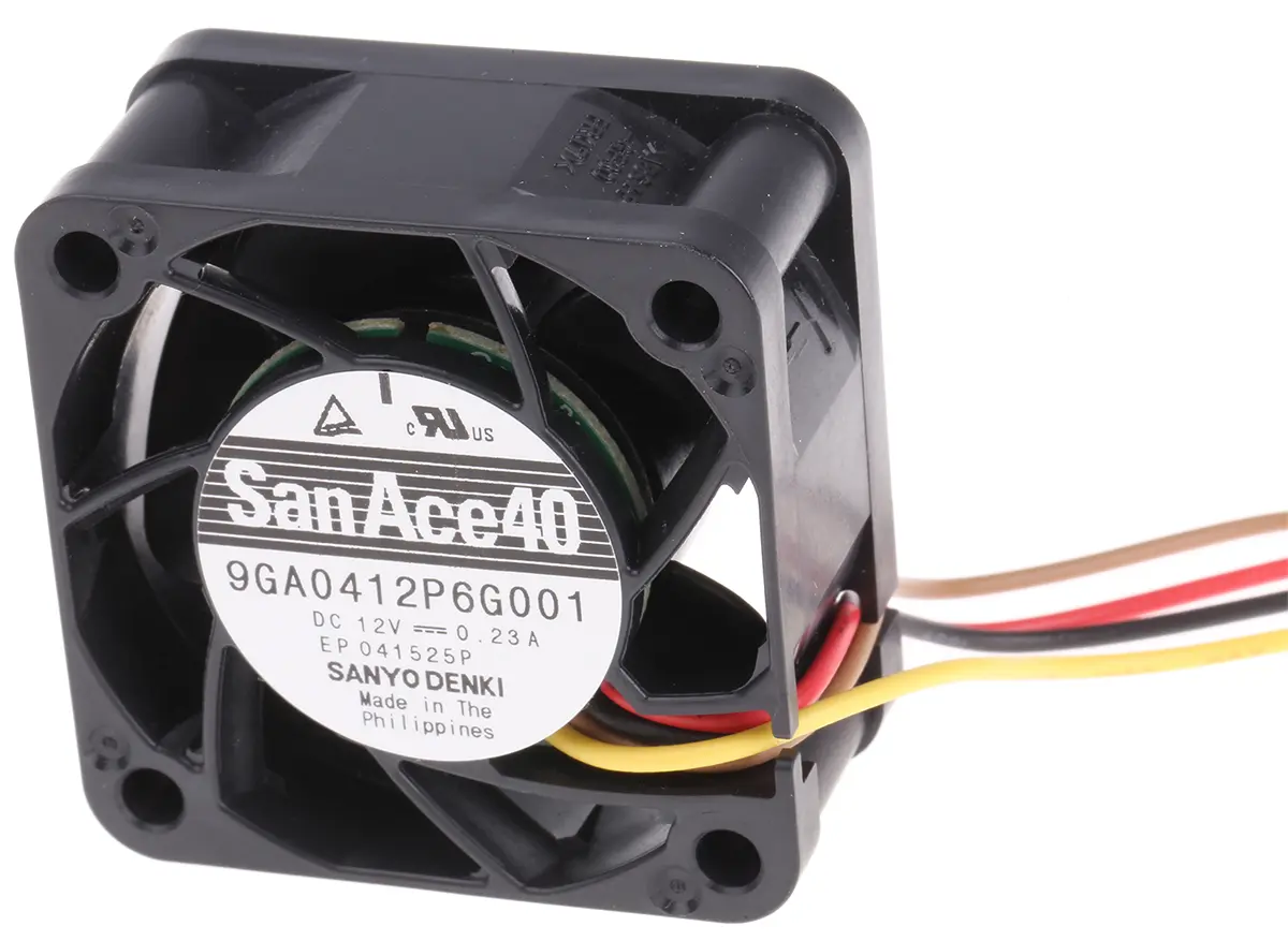 Produktfoto 1 von Sanyo Denki San Ace 9GA DC-Axiallüfter, Kugellager, 12 V dc / 2.76W, 40 x 40 x 20mm, 16000U/min, 25m³/h