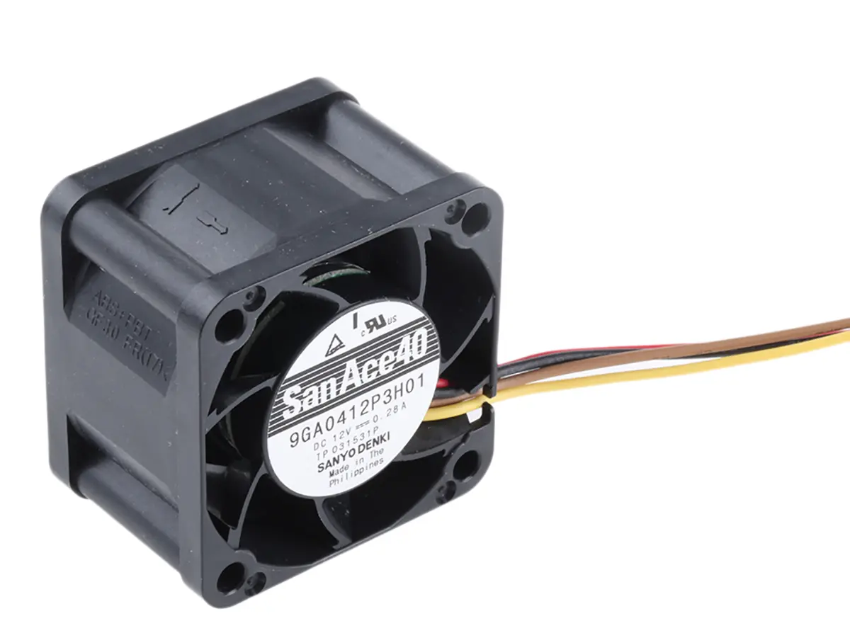 Produktfoto 1 von Sanyo Denki San Ace 9GA DC-Axiallüfter, Kugellager, 12 V dc / 3.36W, 40 x 40 x 28mm, 14500U/min, 32.4m³/h