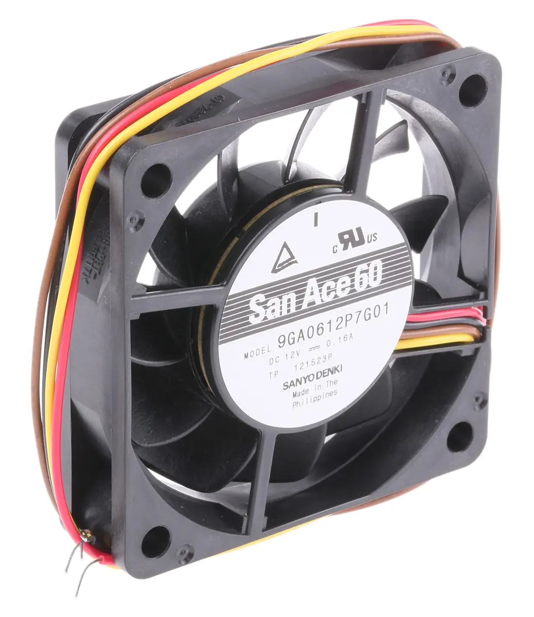 Produktfoto 1 von Sanyo Denki San Ace 9GA DC-Axiallüfter, Kugellager, 12 V dc / 1.92W, 60 x 60 x 15mm, 5900U/min, 41m³/h