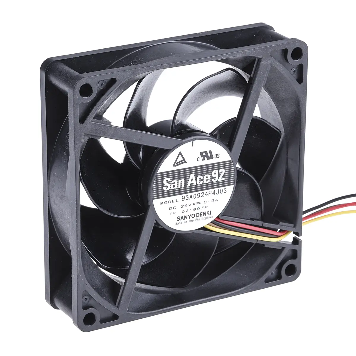Produktfoto 1 von Sanyo Denki San Ace 9GA DC-Axiallüfter, Kugellager, 24 V dc / 4.8W, 92 x 92 x 25mm, 5000U/min, 132m³/h