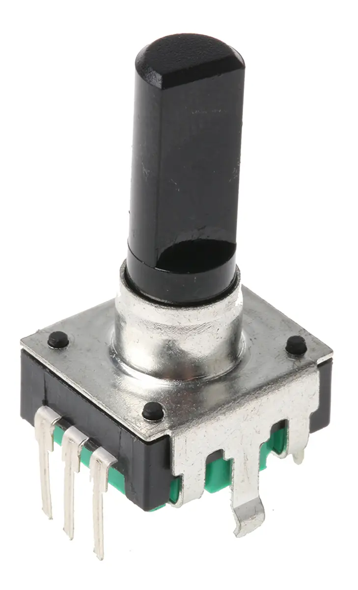 Produktfoto 1 von Bourns Drehgeber 24 Impulse/Umdrehung Impulse/U Inkrementalgeber, mit 6 mm, Flachschaft, Digital Rechteck-Signal,