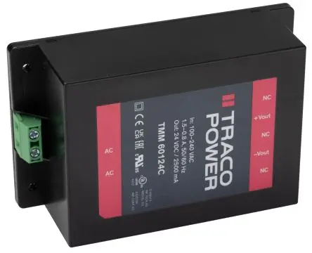 Produktfoto 1 von TRACOPOWER TMM 60C Schaltnetzteil 1 24V dc 60 W, Fahrgestell 264V ac