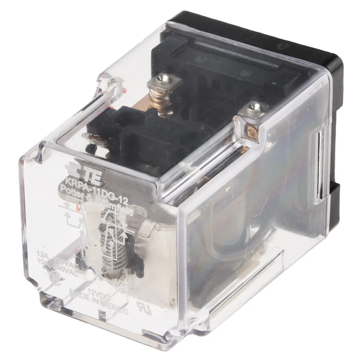 Produktfoto 1 von TE Connectivity KRPA 12V dc Spule 2-poliger Wechsler Steckrelais 10A 120Ω Monostabiles Relais