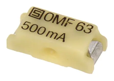 Produktfoto 1 von Schurter Nicht zurücksetzbare Sicherung 500mA 63V ac/dc Thermoplast F 3.1mm 2.6 mm