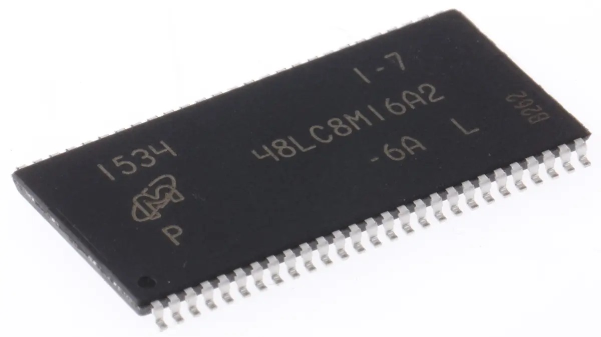 Produktfoto 1 von Micron SDRAM 128 MB 8M x 16 Bit Oberfläche 16 Bits/Wort 16 bit 6 ns TSOP 54-Pin