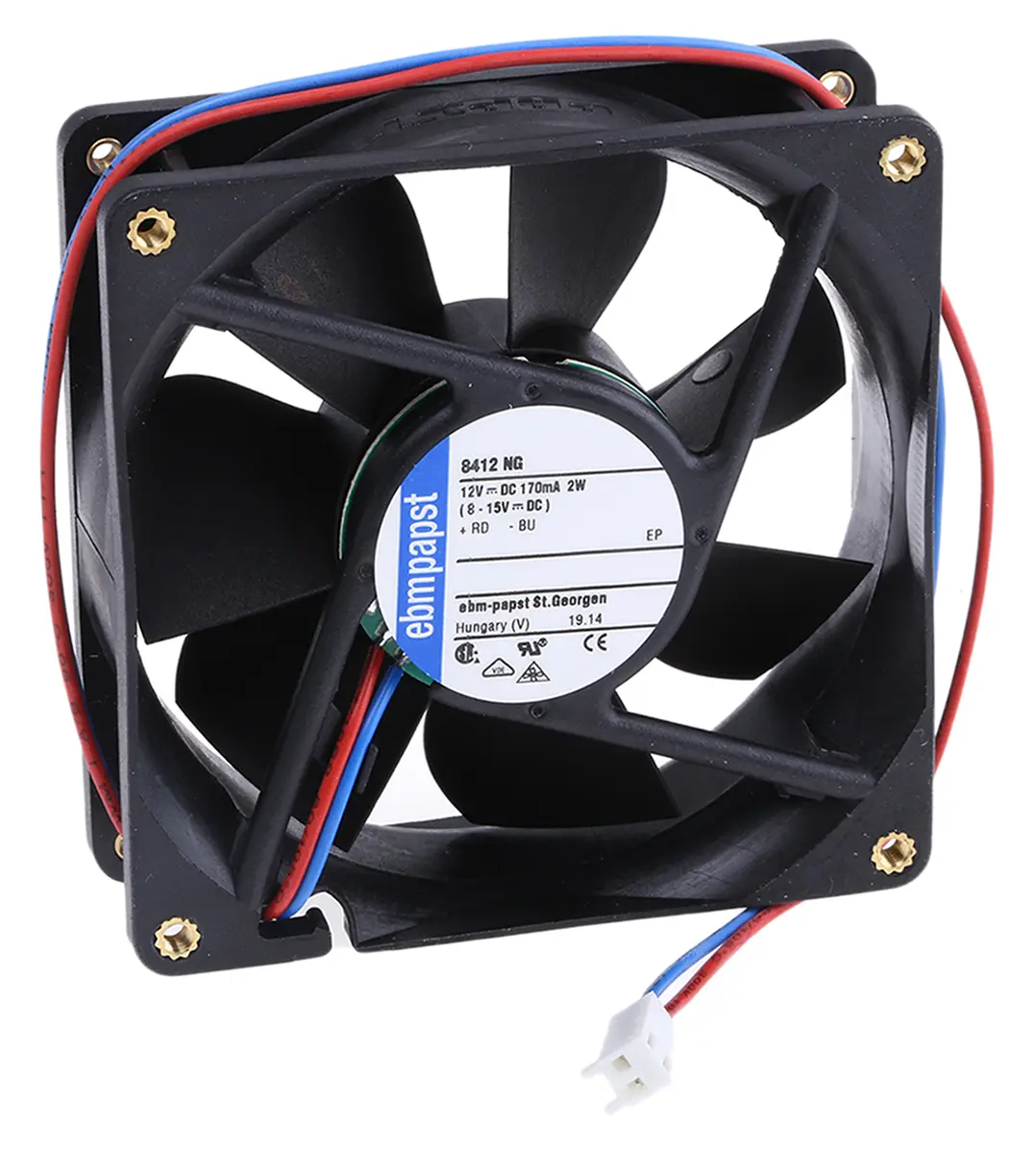 Produktfoto 1 von ebm-papst 8400 N Axiallüfter, Hülse, 12V dc / 2 W, 3100 U/min, 69 m³/h IP20 80 mm 25mm 25 mm