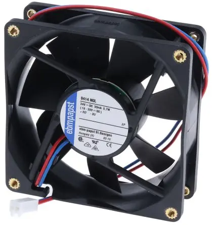 Produktfoto 1 von ebm-papst 8400 N Axiallüfter, Hülse, 24V dc / 700 mW, 1500 U/min, 33 m³/h IP20 80 mm 25mm 25 mm