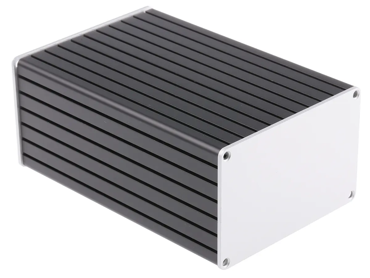 Produktfoto 1 von nVent SCHROFF minipac; Gehäuse; Aluminium; Schwarz IP40 Breite 71.7 mm Höhe 112.3 mm Länge 160 mm