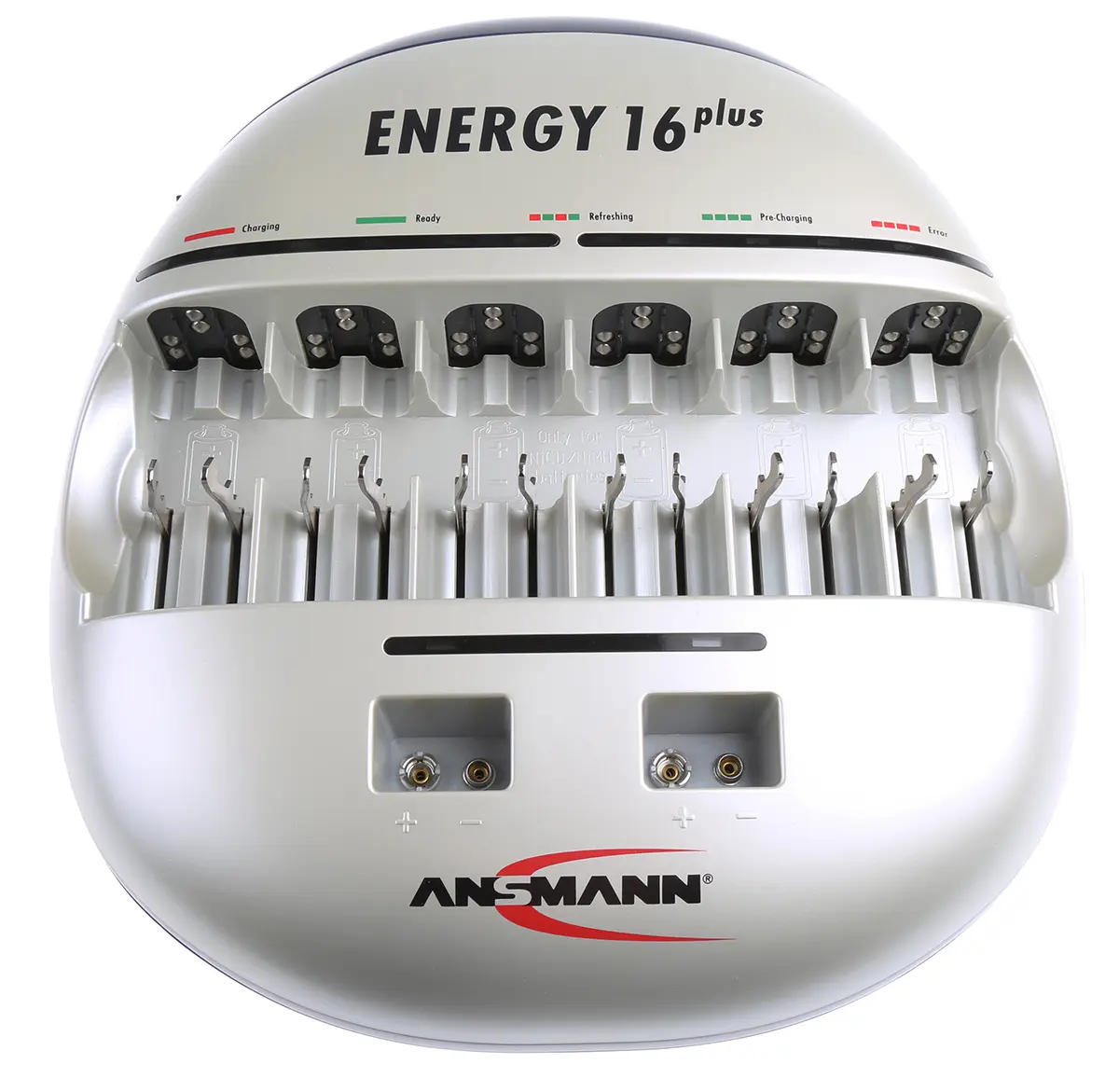Produktfoto 1 von Ansmann Energy 16 Plus ENERGY 16 PLUS Akkuladegerät, 5 V, 1.4 V, 10 V NiCd, NiMH/1000 mA AA, 2 x AAA, C, D 5