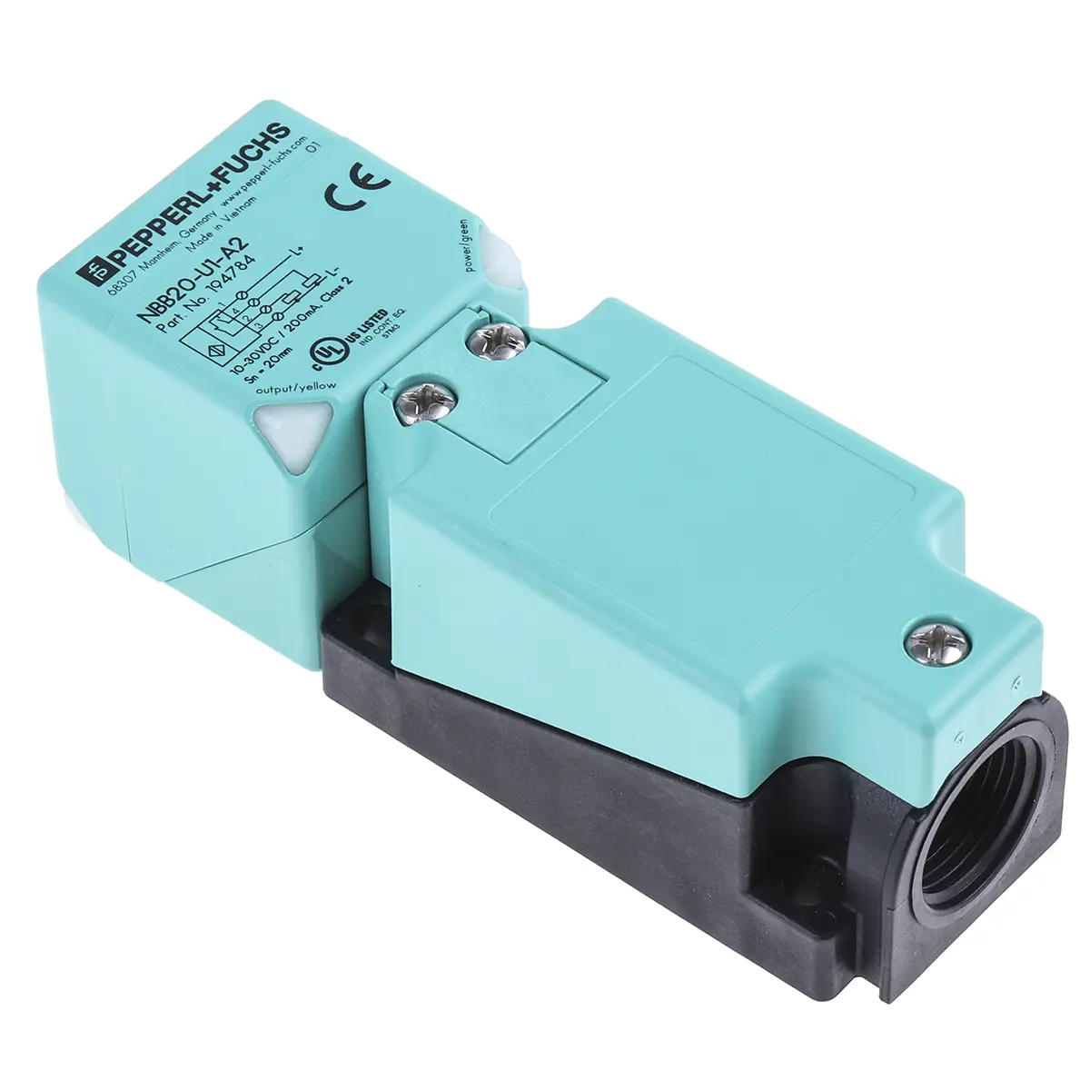 Pepperl + Fuchs Näherungssensor Induktiv, Kubisch 20 mm PNP 10 → 30 V dc / 200 mA NO+NC, IP68, IP69K
