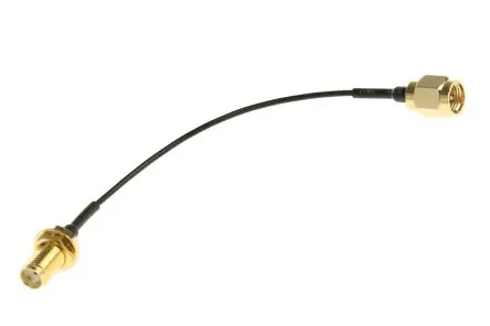 Produktfoto 1 von RS PRO SMA RF Koaxialkabel, Abgeschlossen, 50 Ω, 100 mm, Aussen ø 1.37 mm Außen-ø , Schwarz