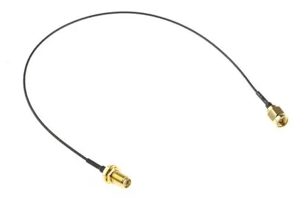 Produktfoto 1 von RS PRO SMA RF Koaxialkabel, Abgeschlossen, 50 Ω, 300 mm, Aussen ø 1.37 mm Außen-ø , Schwarz