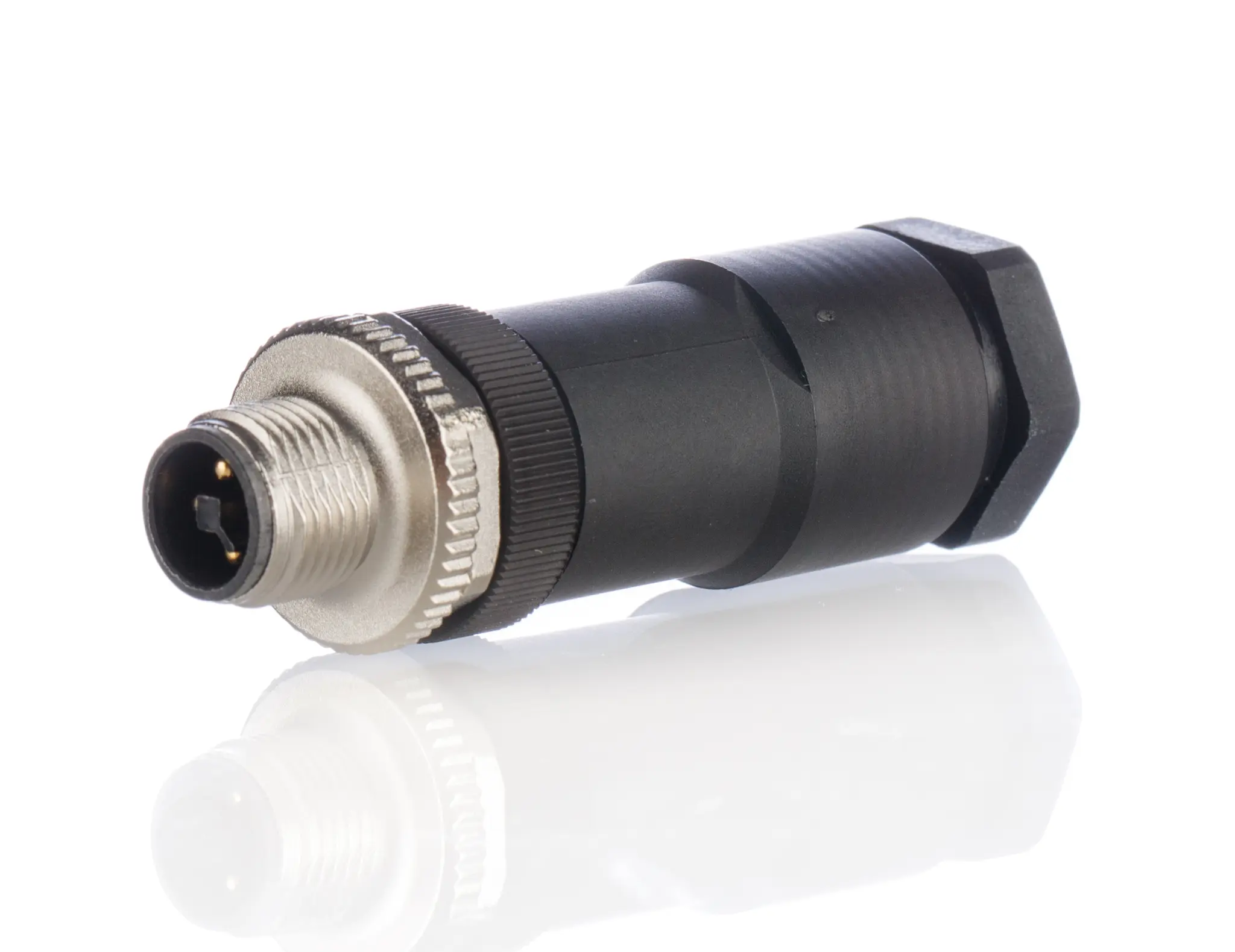 Produktfoto 1 von Phoenix Contact SACC M12 M12 Rundsteckverbinder Stecker 4-polig Stecker 12A Kabel IP40