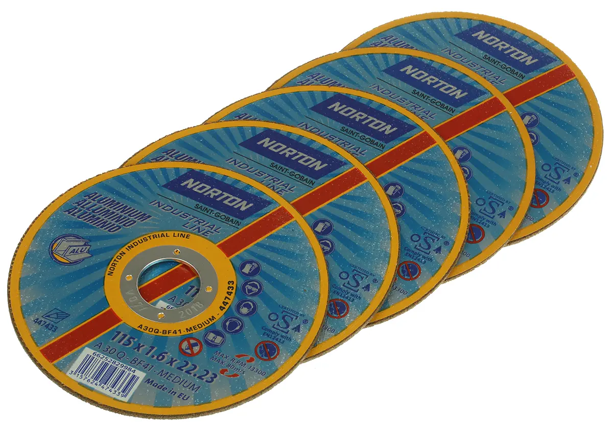 Produktfoto 1 von Norton Keramik Schleifscheibe Schleifscheibe Ø 115 mm Grob, Korngröße P30