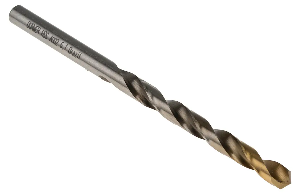 Produktfoto 1 von Dormer A002 HSS TiN Spiralbohrer 6.1mm x 101 mm, Anschliffwinkel 118°, 5 Stück