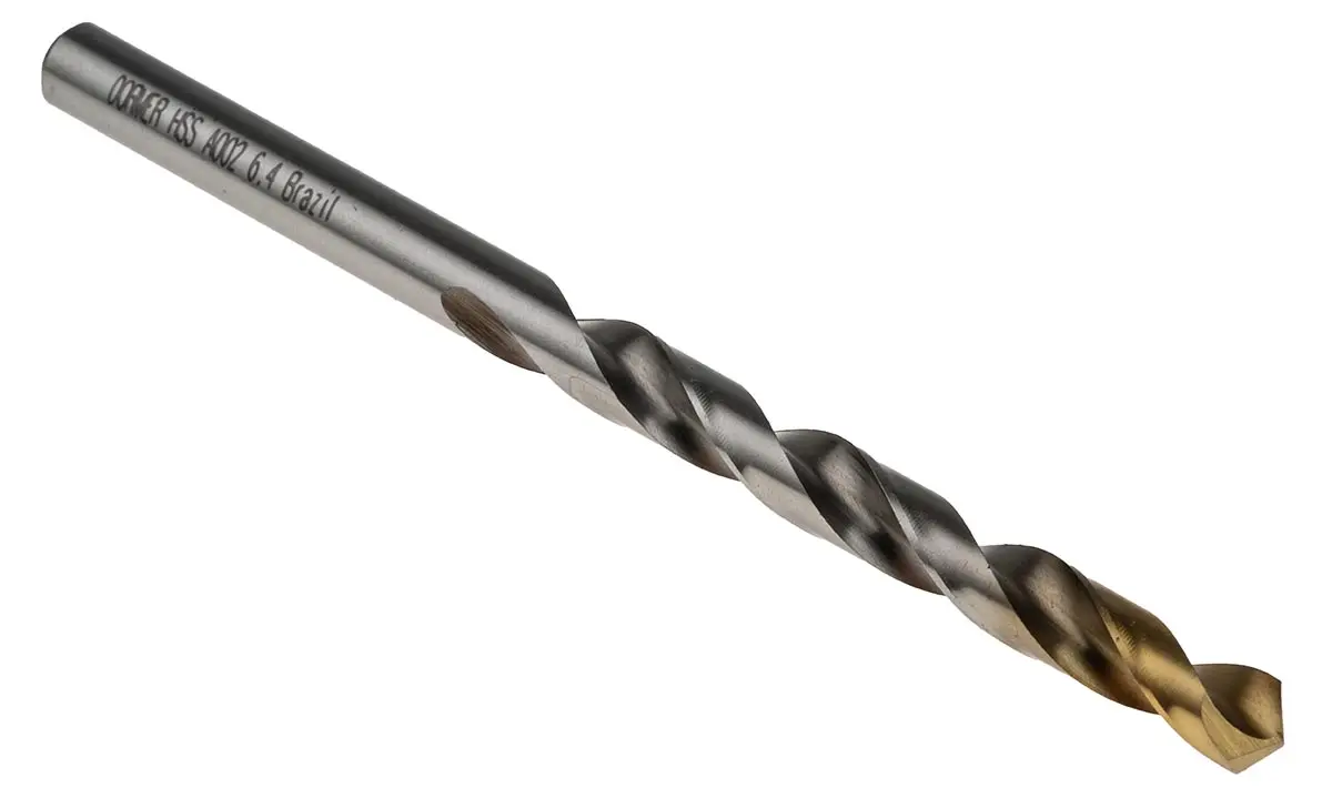 Produktfoto 1 von Dormer A002 HSS TiN Spiralbohrer 6.4mm x 101 mm, Anschliffwinkel 118°, 5 Stück