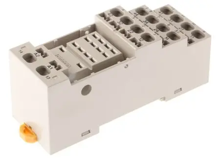 Produktfoto 1 von Omron Relaissockel zur Verwendung mit Serie MY2, Serie MY4, 14 -Kontakt, DIN-Hutschiene, 250V ac