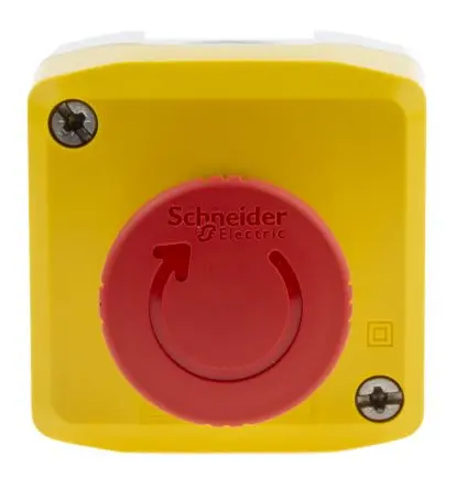 Schneider Electric Harmony Not-Aus-Drucktaster, SMD, Ø 40 mm, 1 Öffner, Gelb IP69K, IP69, IP66, IP67, 68mm, x 91.5 mm,
