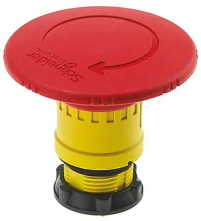 Produktfoto 1 von Schneider Electric Harmony Not-Aus-Schalter, 22 mm, Drehfreigabe, Pilzkopf, Kunststoff