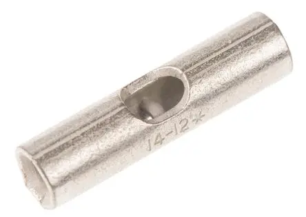 Produktfoto 1 von TE Connectivity Solistrand Spleißverbinder, Scharnier Unisoliert, Ø 4.52 mm Zinn, Ges.L 17.53mm, 12 AWG max.
