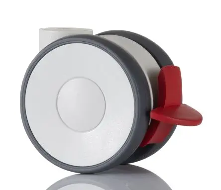 Produktfoto 1 von Tente Drehbar Rolle, Rad ø 75 mm, 80 kg, Ges H. 75 mm, Rad B. 54 mm