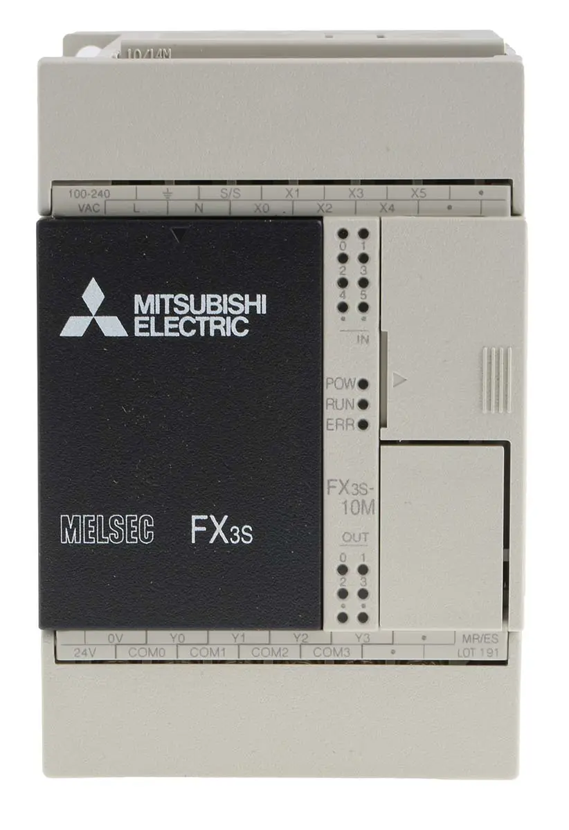 Produktfoto 1 von Mitsubishi FX3S SPS CPU, 6 Eing. Relais, Transistor Ausg.Typ DC Eing.Typ für Serie FX3 100 → 240 V ac
