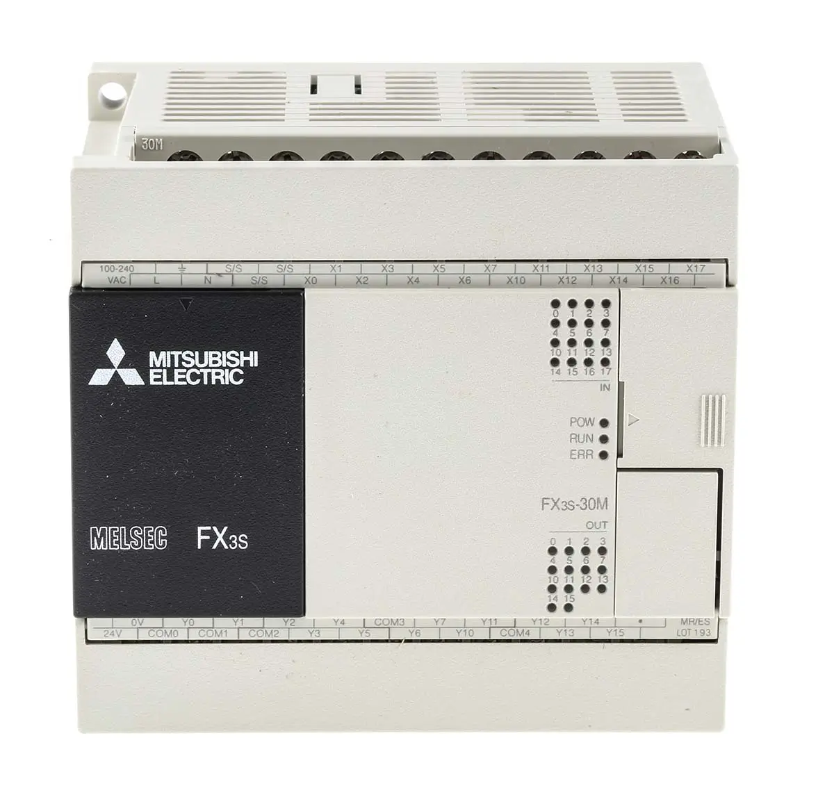 Produktfoto 1 von Mitsubishi FX3S SPS CPU, 16 Eing. Relais, Transistor Ausg.Typ DC Eing.Typ für Serie FX3 100 → 240 V ac