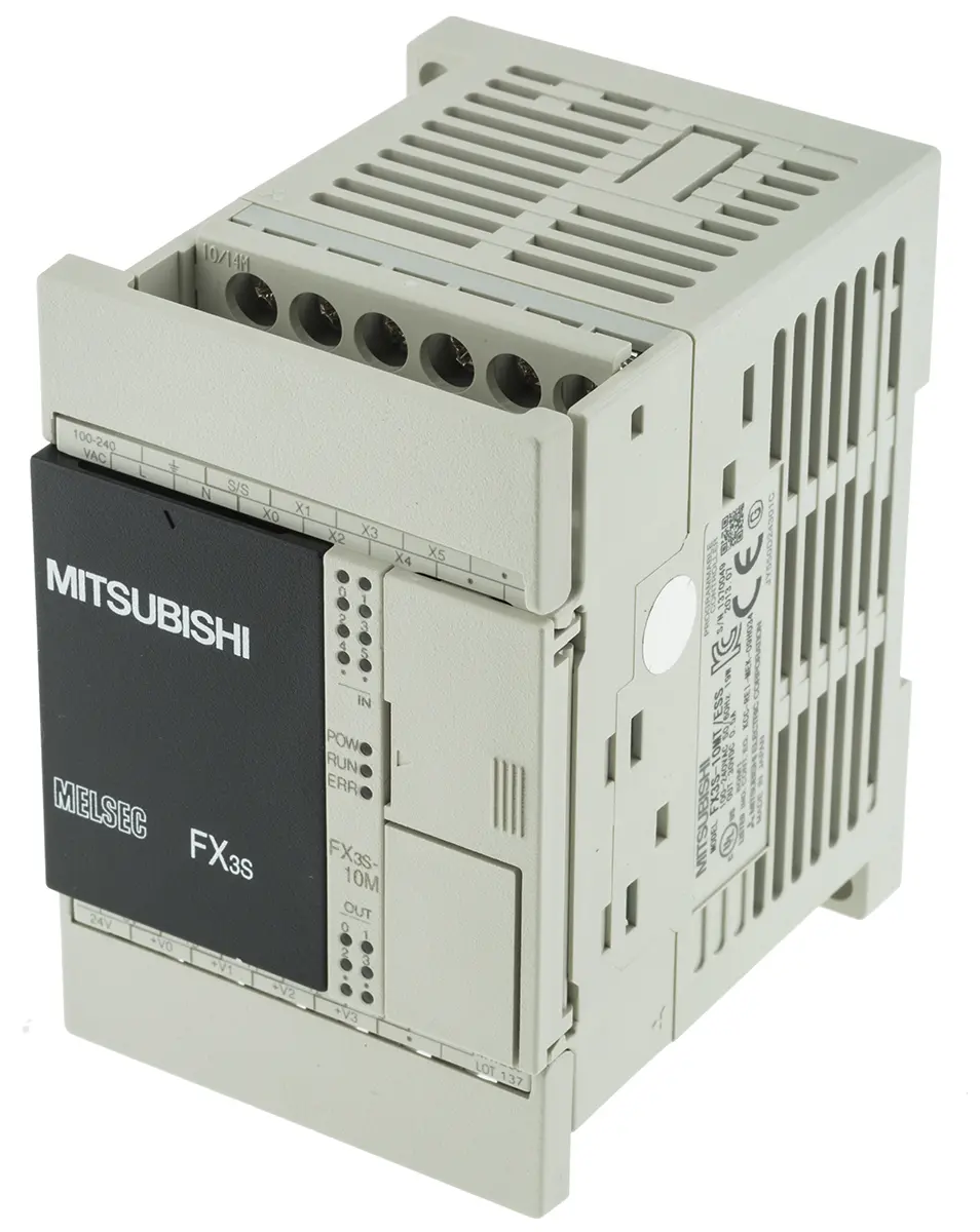 Produktfoto 1 von Mitsubishi FX3S SPS CPU, 6 Eing. Relais, Transistor Ausg.Typ DC Eing.Typ für Serie FX3 100 → 240 V ac