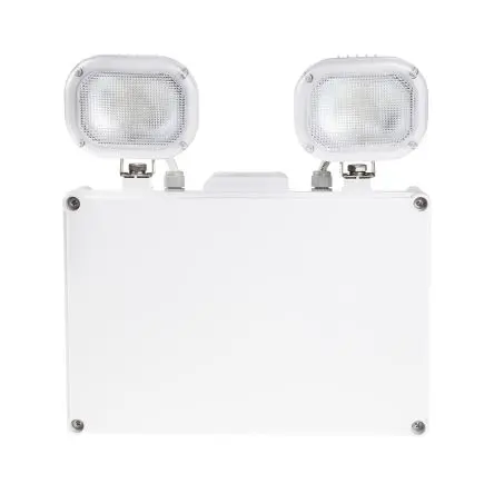 Produktfoto 1 von RS PRO LED Notbeleuchtung 2 x 7.5 W, 230V 470 lm, 272mm x 296 mm x 75 mm, IP65