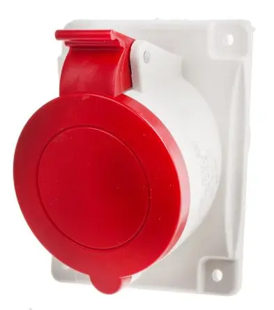 Produktfoto 1 von Scame Optima Stromversorgungssteckverbinder in robuster Ausführung Rot, 415V 3P+N+PE / 32A, Panel IP44