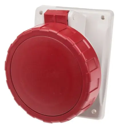 Produktfoto 1 von Scame Optima Stromversorgungssteckverbinder in robuster Ausführung Rot, 415V 3P+N / 32A, Panel IP66, IP67