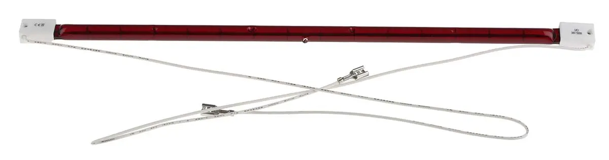 Produktfoto 1 von RS PRO Infrarotlampe, Rot, 1500 W, SK15, 230 V, 350 mm lang, 20mm Ø, 5000h Lebensdauer