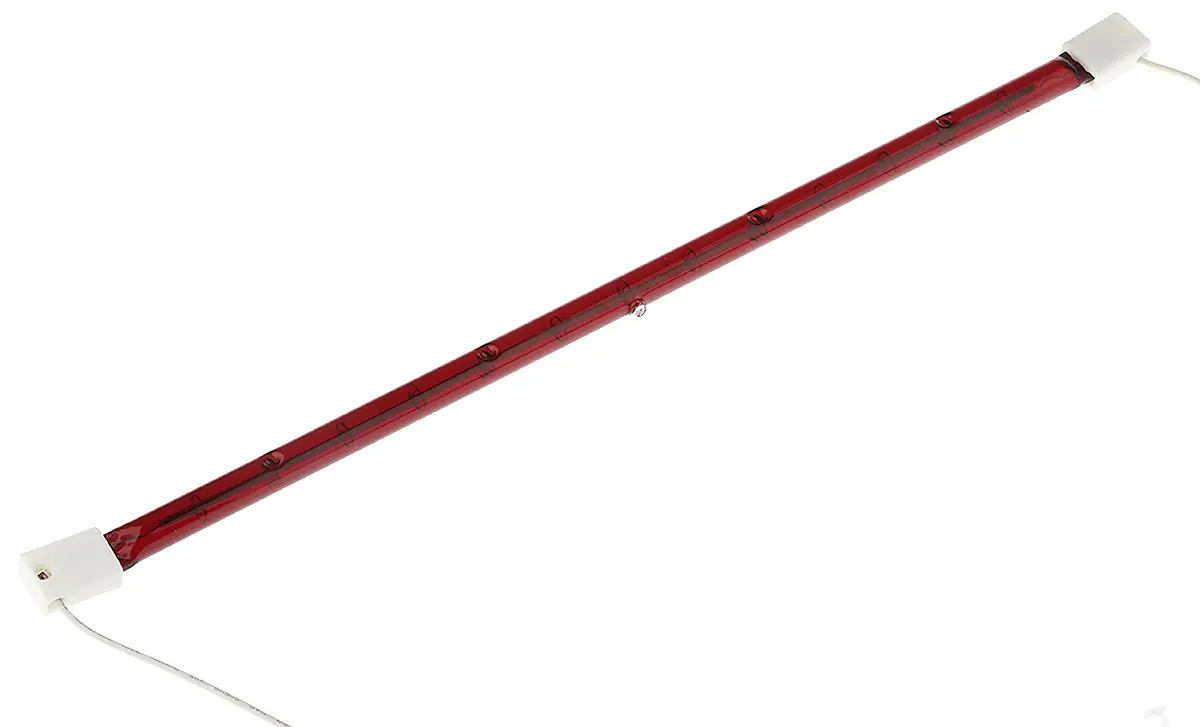Produktfoto 1 von RS PRO Infrarotlampe, Rot, 1000 W, SK15, 110 V, 350 mm lang, 10mm Ø, 5000h Lebensdauer