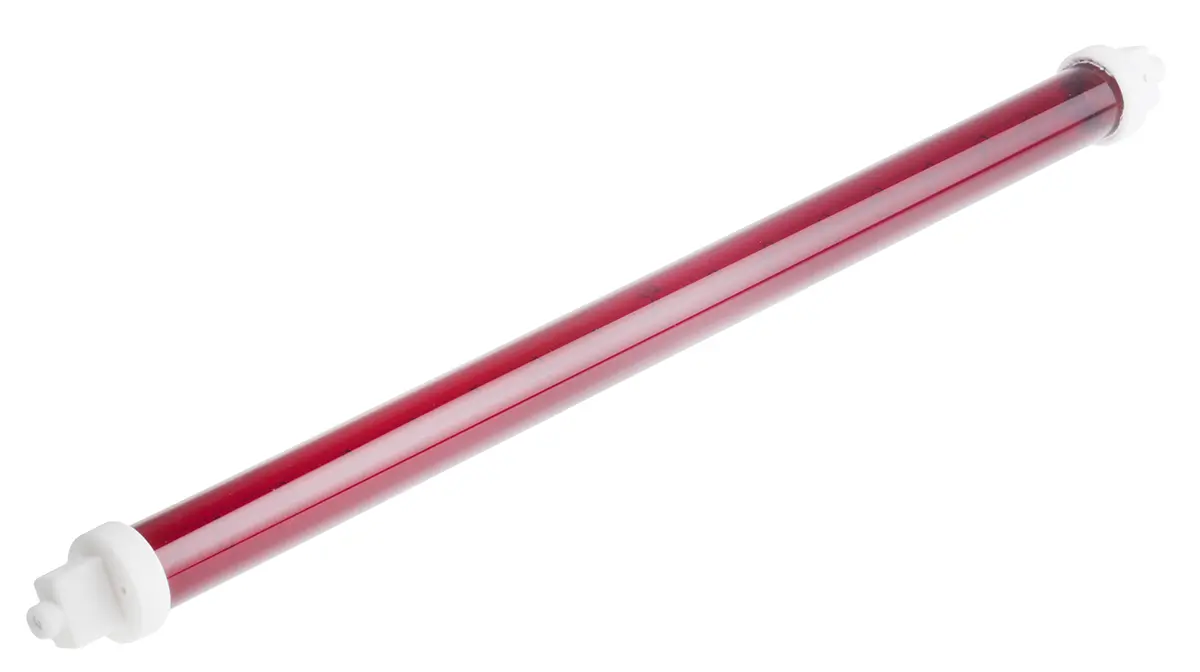 Produktfoto 1 von RS PRO Infrarotlampe, Rot, 1500 W, R7S, 230 V, 348 mm lang, 19mm Ø, 8000h Lebensdauer