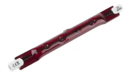 Produktfoto 1 von RS PRO Infrarot-Array-Sensor, Rot, 500 W, R7S, 230V, 118 mm lang, 10 mm Ø