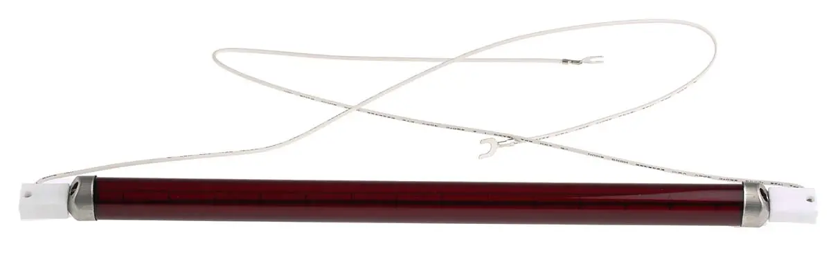 Produktfoto 1 von RS PRO Infrarotlampe, Rot, 1500 W, SK15, 230 V, 350 mm lang, 20mm Ø