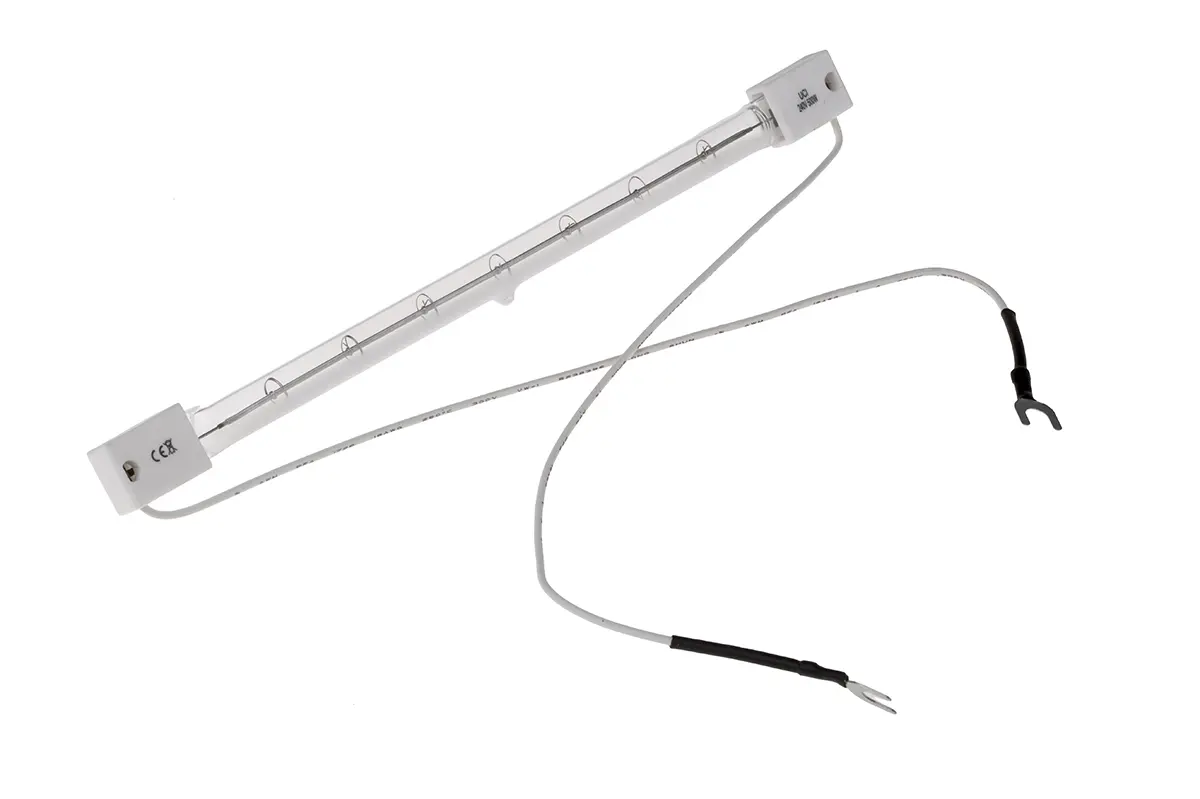 Produktfoto 1 von RS PRO Infrarotlampe, Klar, 500 W, SK15, 230 V, 216 mm lang, 10mm Ø