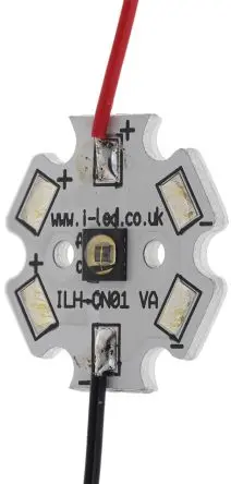 Produktfoto 1 von Intelligent LED Solutions ILH-IO01-xxxx-SC201-xx IR-LED Modul, Leiterplatte 1340 mW, 850 nm, 1030 mW/sr, 75 °, 2-Pin,