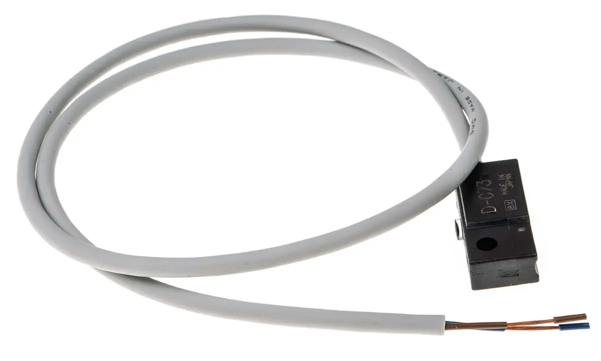 Produktfoto 1 von SMC Elektrischer Antriebschalter D-C7 2-Draht-Kabel mit offenem Ende Direkt Reedschalter 100 V dc LED Signalleuchten